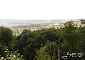 The small village on the edge of the forest