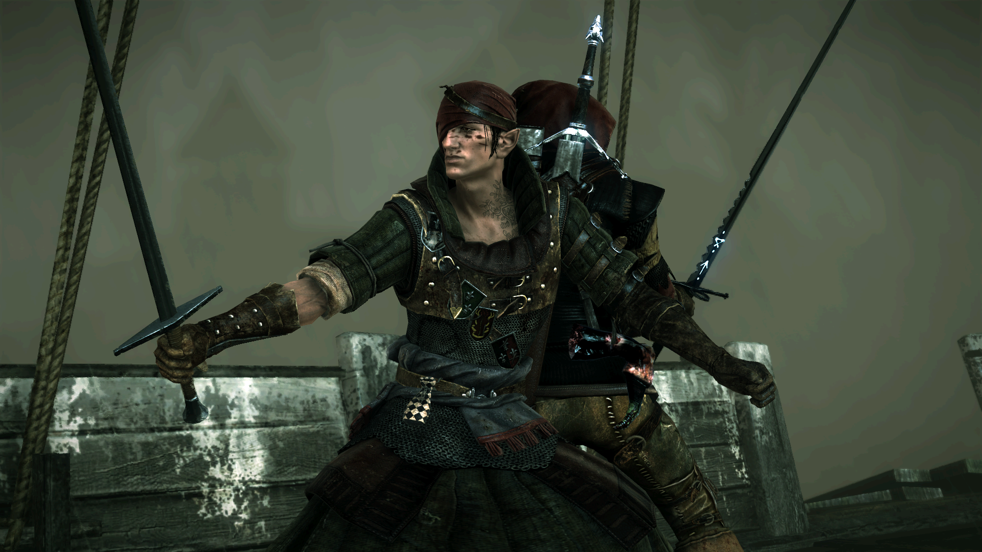 Iorveth stunned by Geralt at The Witcher 2 Nexus - mods and community HD  wallpaper