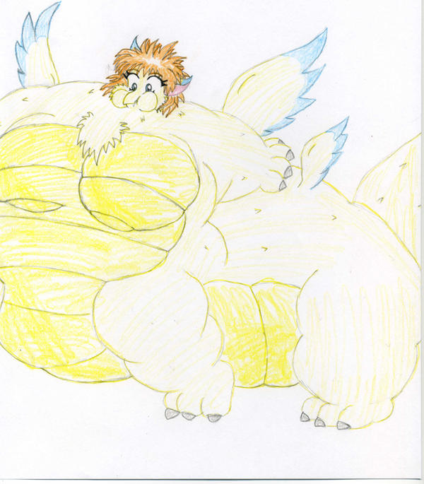 Inflation of Flammie....taur by blackmage20 on DeviantArt