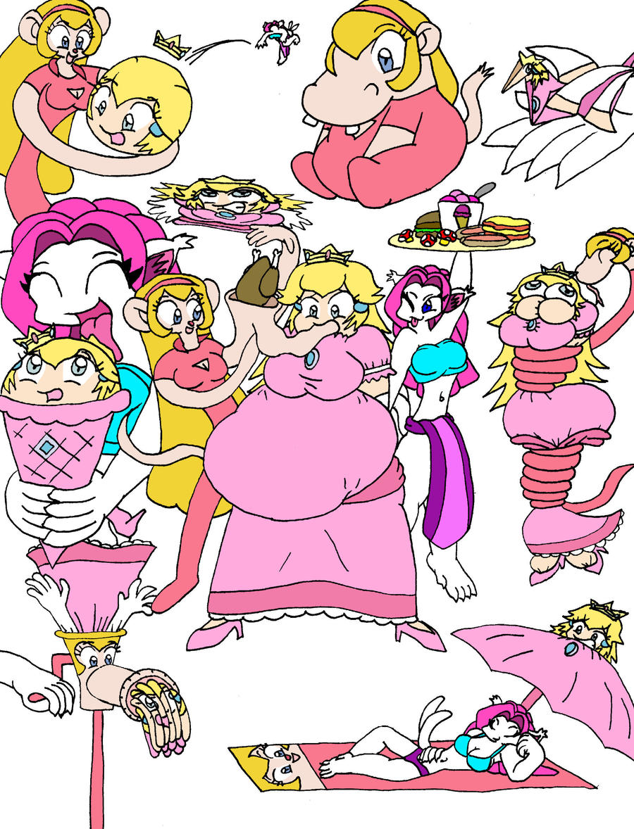 Many TFs of Peach by blackmage20