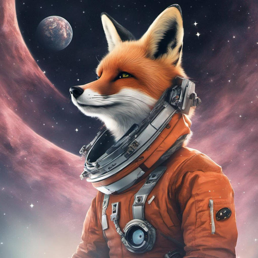 Fox in space by trustinnerwisdom on DeviantArt