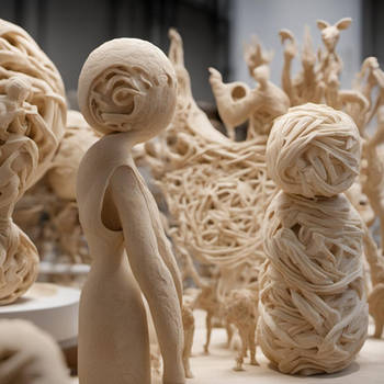 Sculptures made of sourdough 