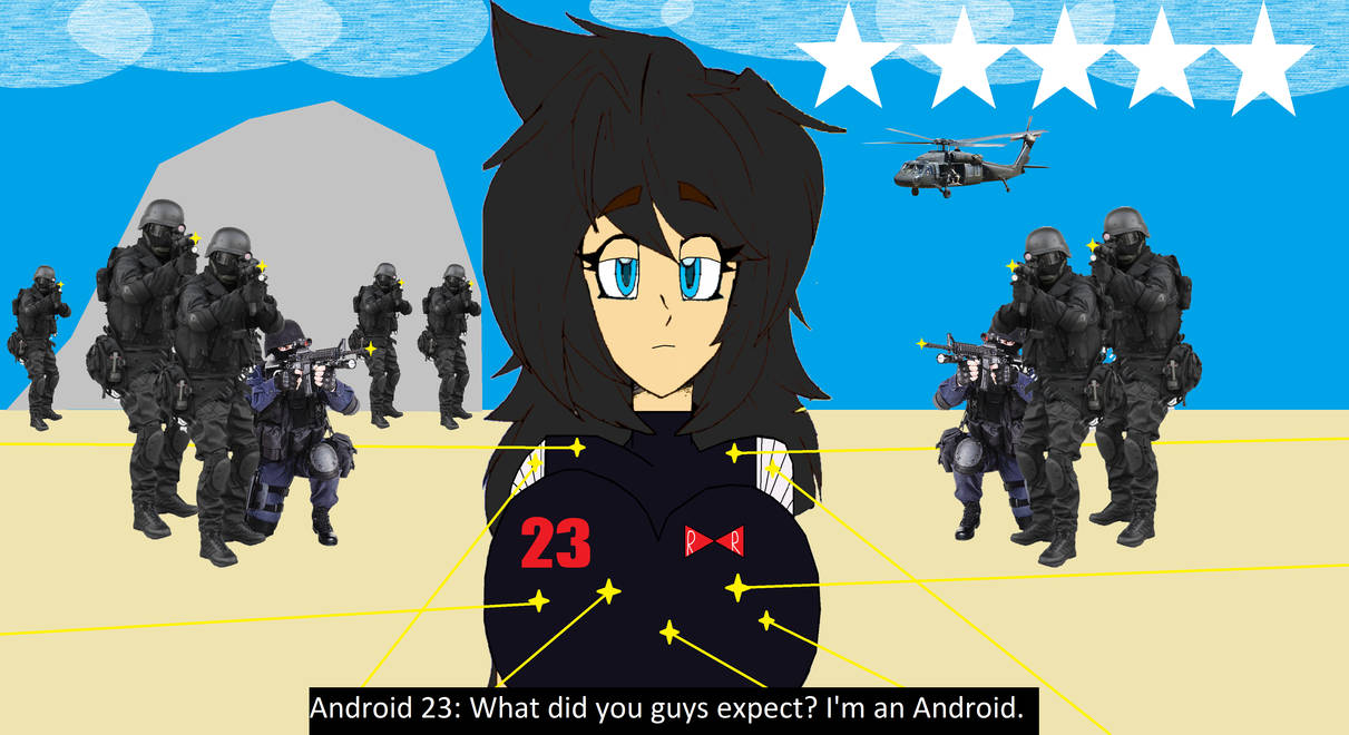 Android 23 Android 23 vs a 5 Star Wanted Level by Xavierjascoe2 on DeviantArt