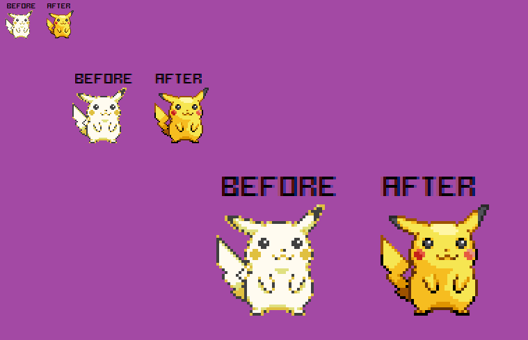 Recursive Pikachu Pikachu Sprite Revamp by SpeedThePyrohog on DeviantArt