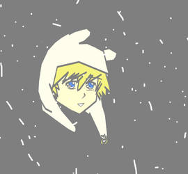 Adventure Time: Finn in a snowstorm