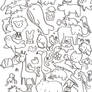 Animal world lineart