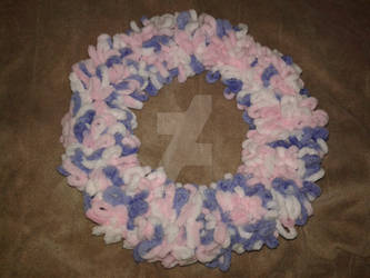 Purple, Pink, and White Loop Yarn Wreath by TheDauphine