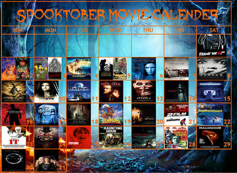 Spooktober Movie Calendar 2022