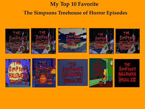 My Top 10 Favorite Treehouse of Horror Episodes