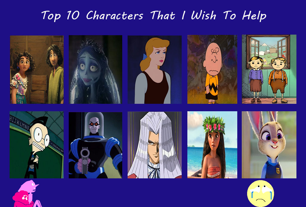 Top 10 Characters That I Wish To Help by TheDauphine on DeviantArt