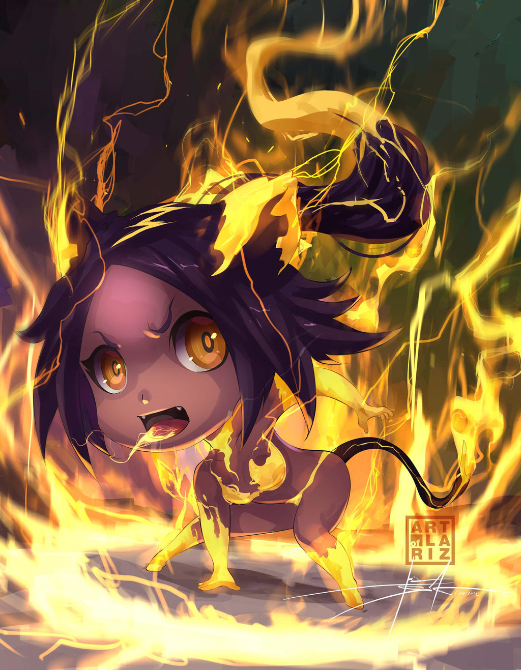Yoruichi Cat Chibi By ArtofLariz On DeviantArt yoruichi-cat-chibi-by-artoflariz-on-deviantart