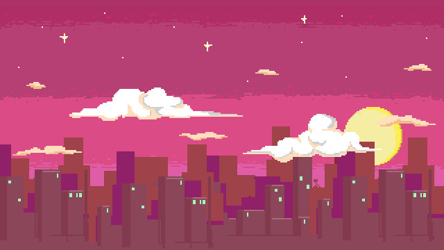 Sky and city background pixelart by Mokazar on DeviantArt