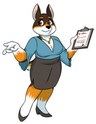 Corgi Business-woman