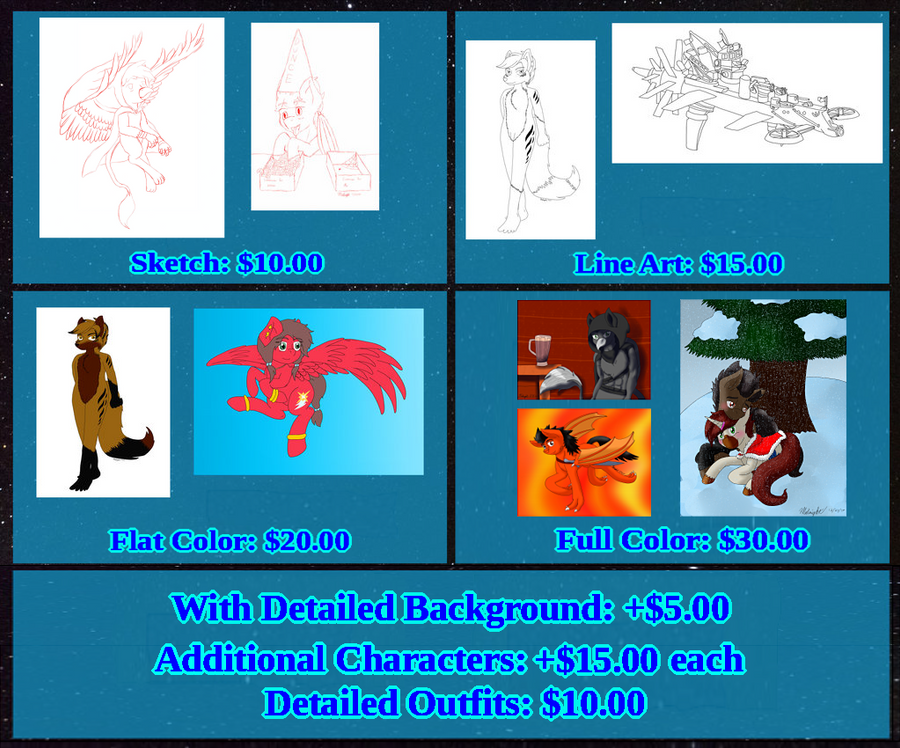 Commission Price Info (Updated/OPEN) by MidnightFire1222