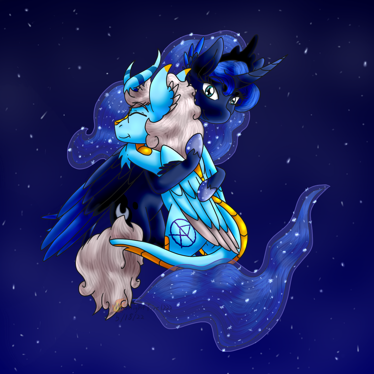 CM: Silver Flare hugging Luna