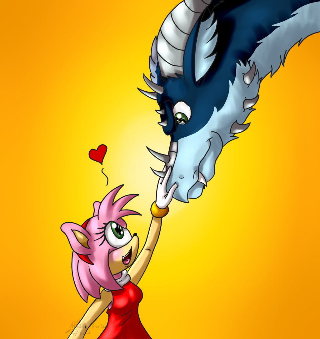 Werehog Dragon And Amy Rose