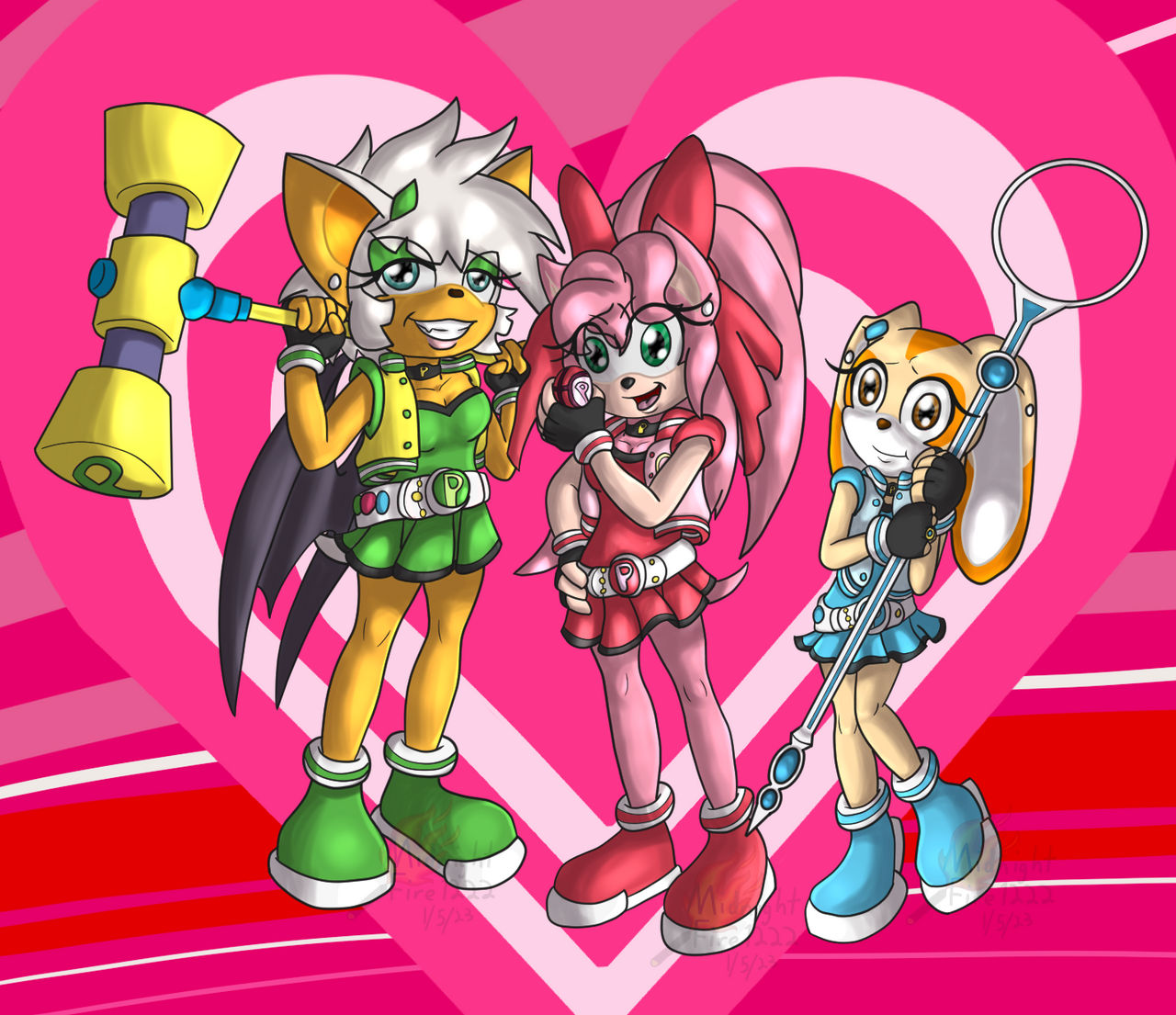 Deviantart Rouge Cream Rouge, Amy, and Cream: Powerpuff Girls Z by MidnightFire1222 on DeviantArt
