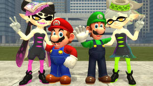 Squid Sisters x Mario Brothers