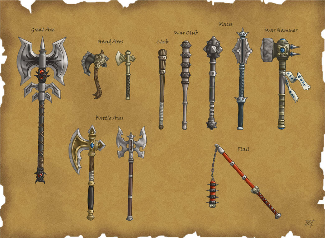 Днд 5 два оружия. Экзотическое оружие днд. Мушкет днд. Средневековое оружие. Оружие из игры диабло 3.