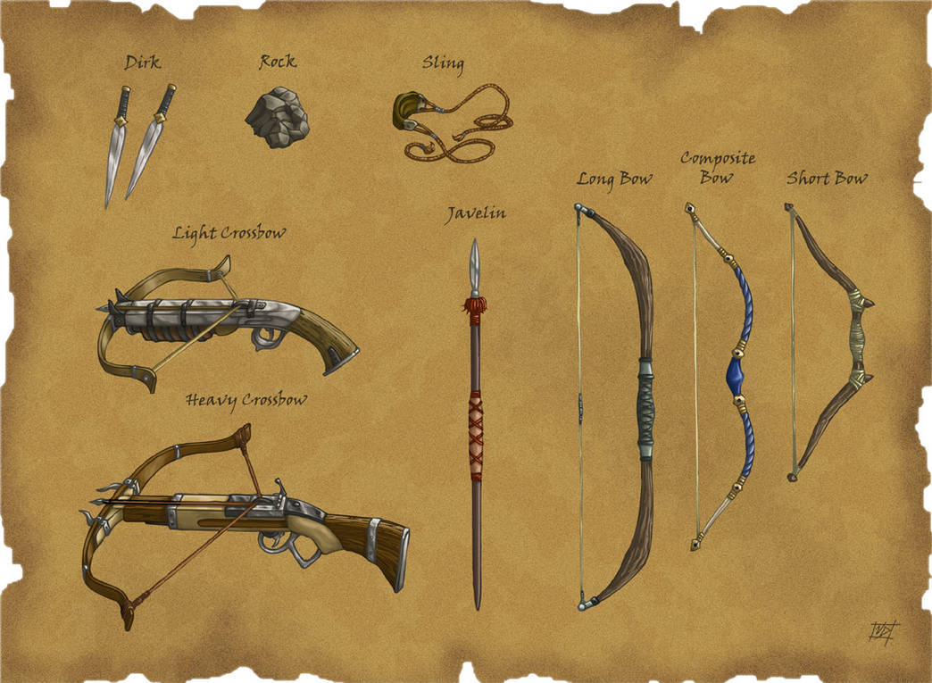 DS Ranged Weapons by willowWISP on DeviantArt