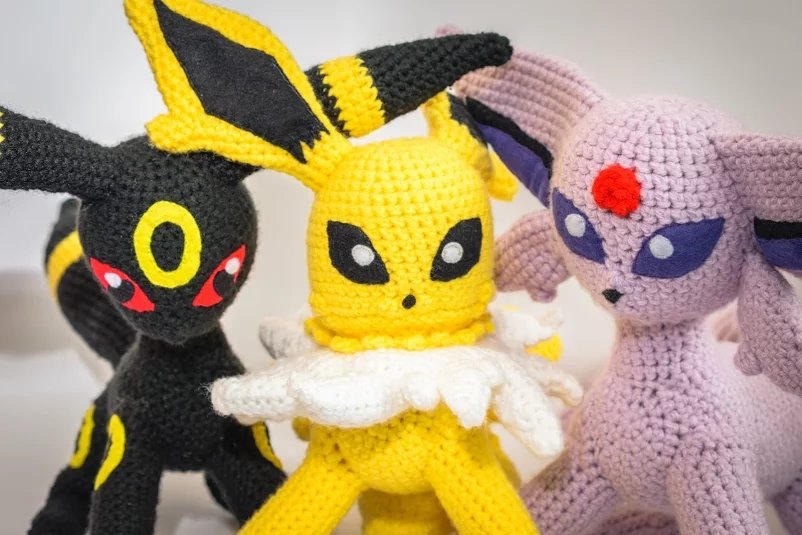 Crochet Jolteon, Espeon and Umbreon