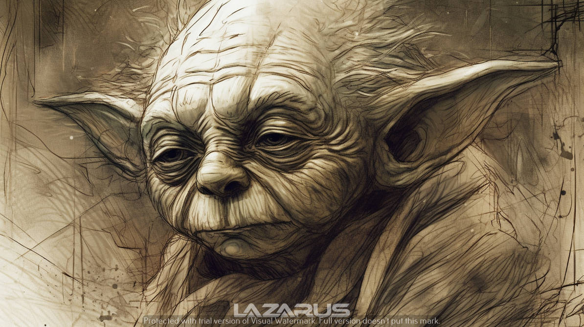 Yoda from sketch style by LazarusArtist on DeviantArt