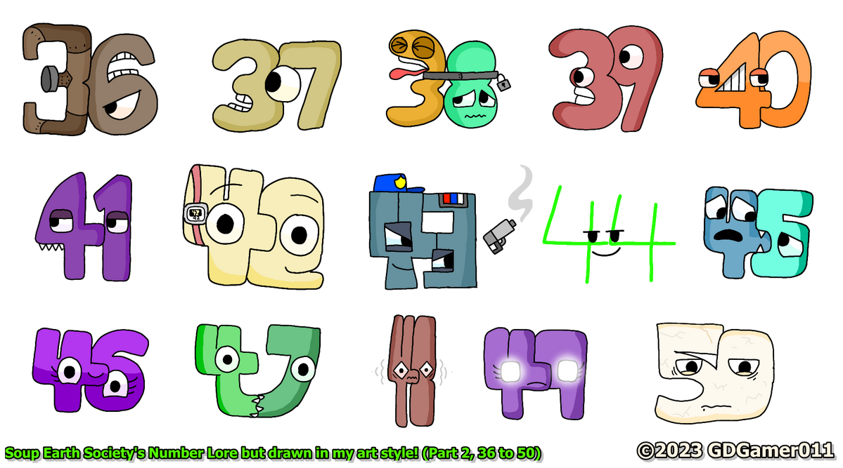 Soup's Number Lore in my Art Style! (Part 2) by BlabbotLance-011 on ...