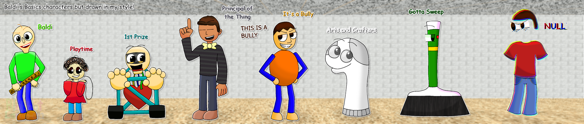 Baldi's Basics characters drawn in my style!! by BlabbotLance-011 on ...
