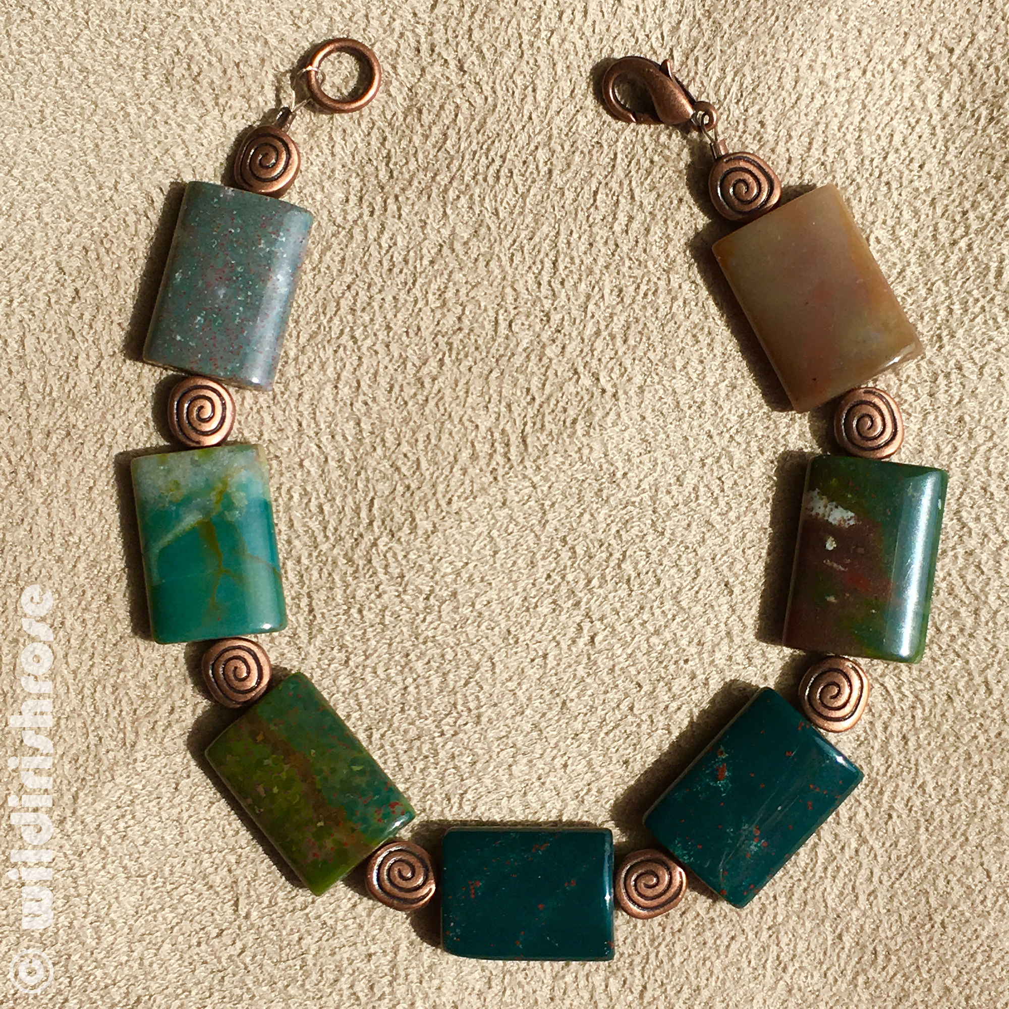 Bloodstone Spiral bracelet