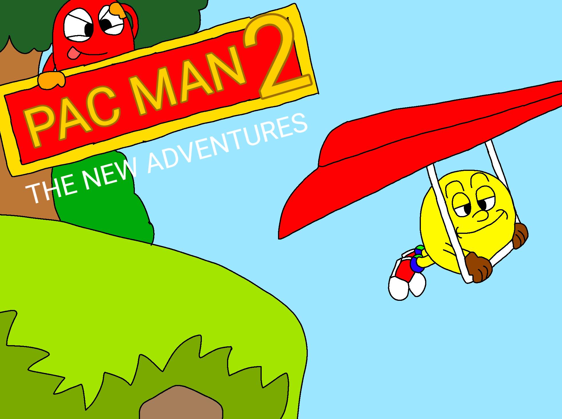 Freaky Pacman PAC MAN 2 THE NEW ADVENTURES Cover redrawn by ClydeTheGhost4 on DeviantArt
