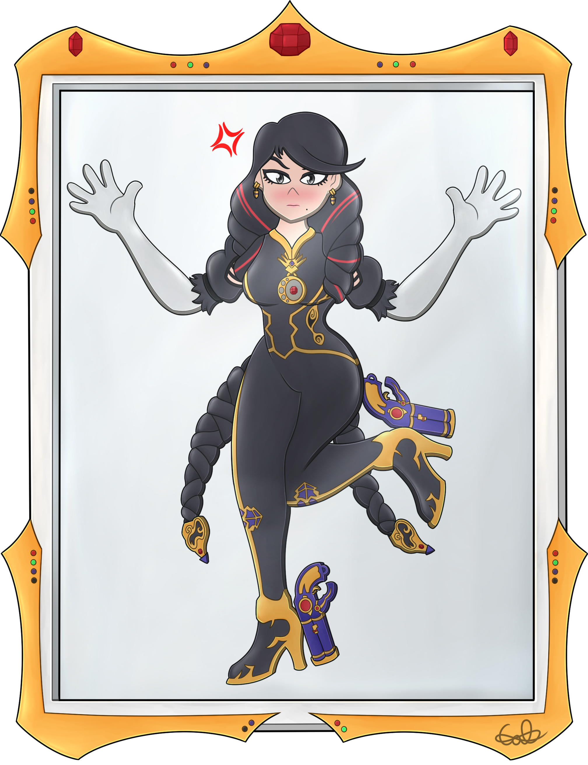 Flattened Bayonetta