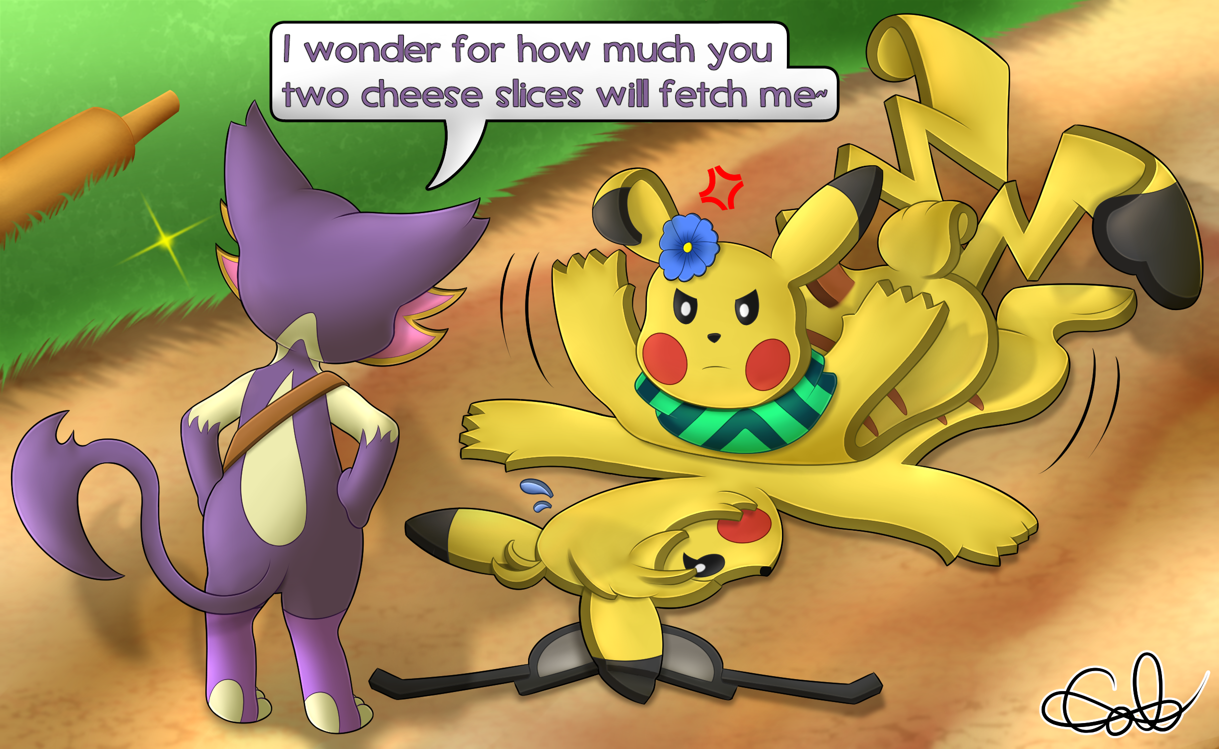 Flattened Pikachu Sandwich