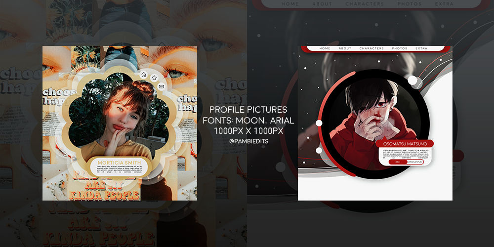 Profile Pictures - Template PSD by heyitspambi on DeviantArt