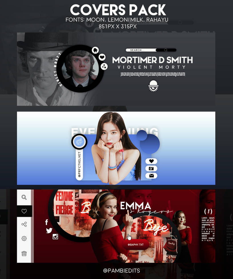 Covers Pack | Template PSD y PNG by heyitspambi on DeviantArt