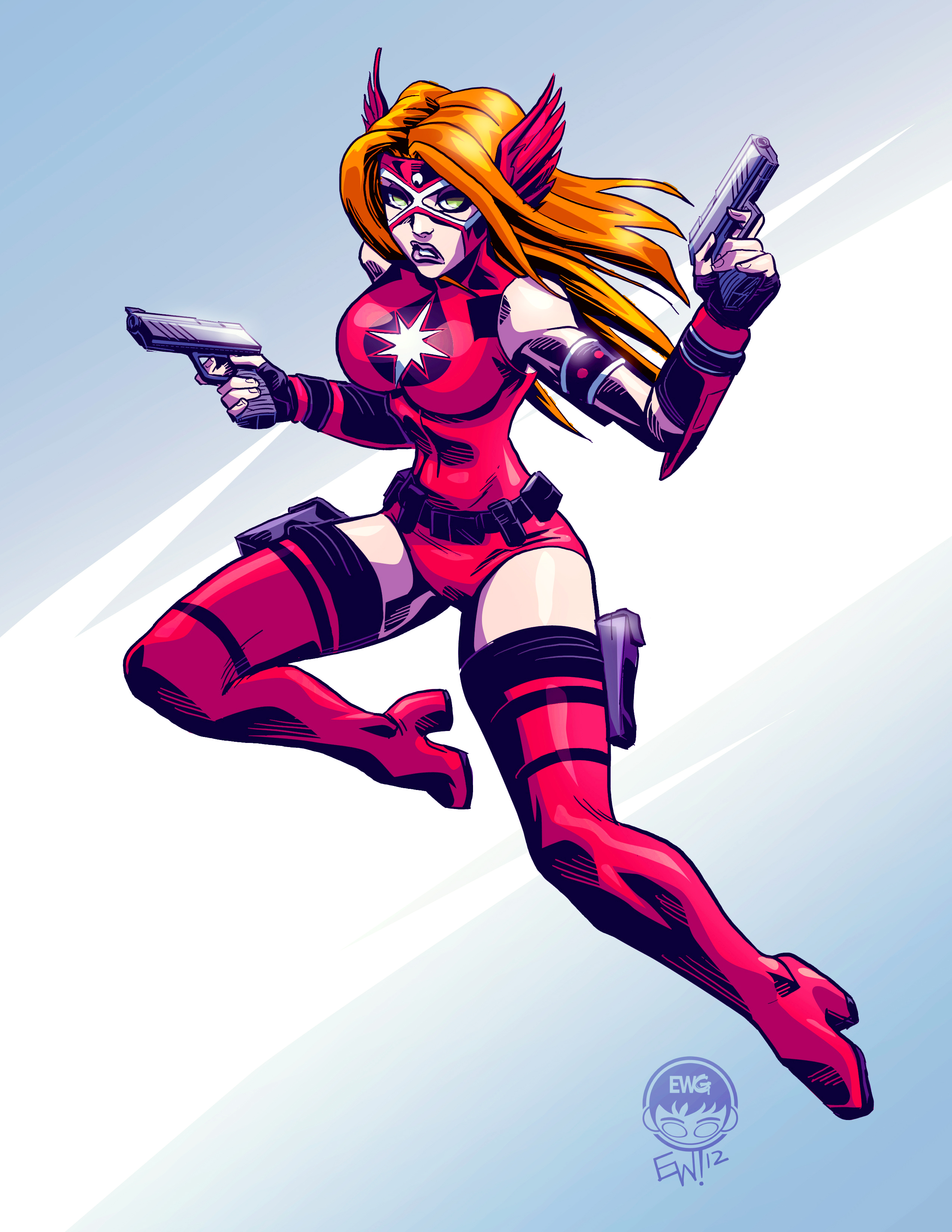 Crimson Valkyrie by EryckWebbGraphics