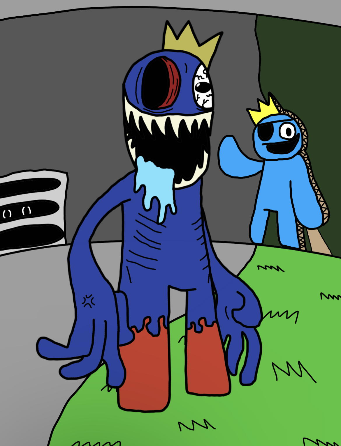 My drawing of blue from rainbow friends by ZackGodzillafan2008 on DeviantArt