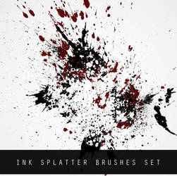 463 ink splatter brush set