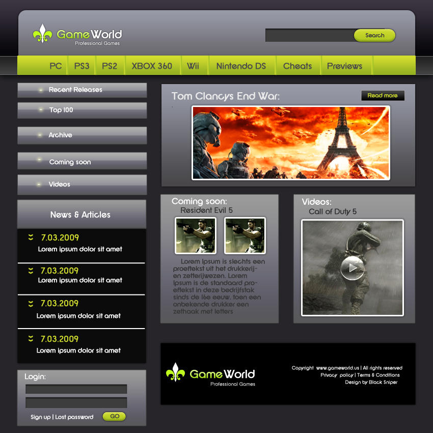 Game Layout by BlackSniperGFX on DeviantArt