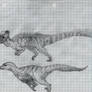 Pachycephalosaurus and Deinonychus