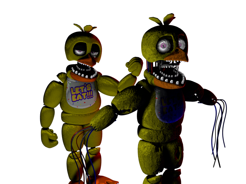 ArtStation - unwithered chica and withered chica