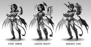 Succubus character - design variants