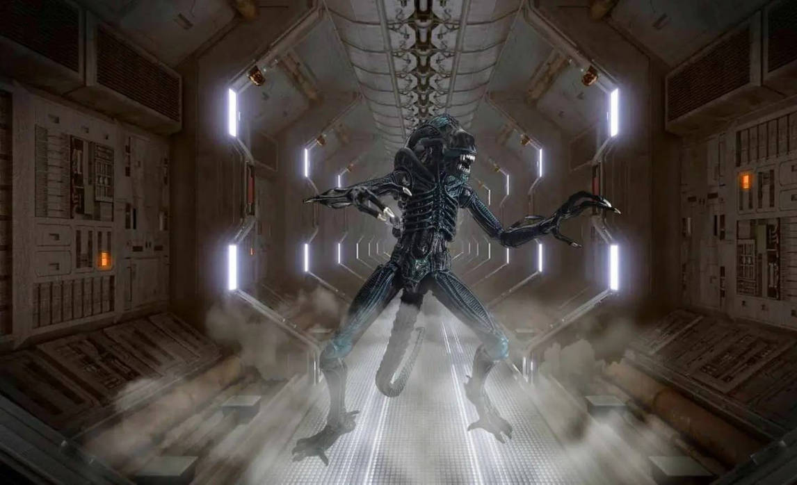 Alien passageway v1 by hollowmattINC on DeviantArt