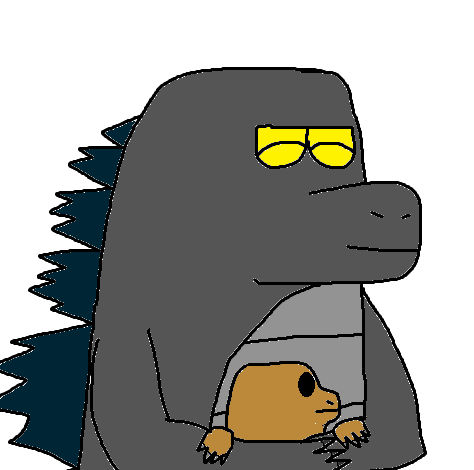 Godzilla hugging Doug by JaRa02 on DeviantArt