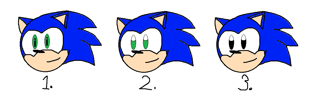 Different styles of Sonic's eyes by JaRa02 on DeviantArt