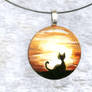 Sunrise Sunset Kitty Pendant / Sold