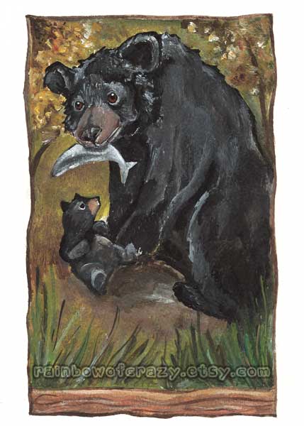 Tarot Card Art - Bear WIP 1