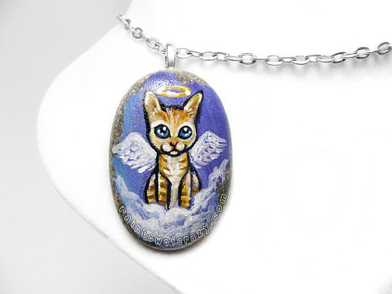 Orange Tabby Cat Pendant Necklace / Sold