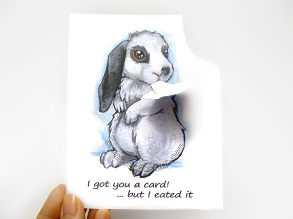 Hungry Bunny Greeting Card