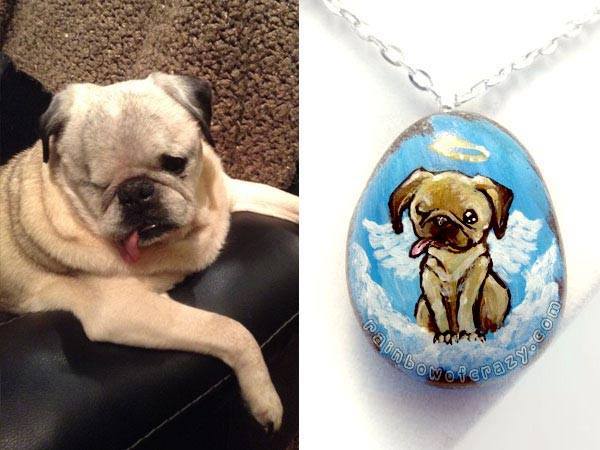 Custom Pug Pendant Necklace