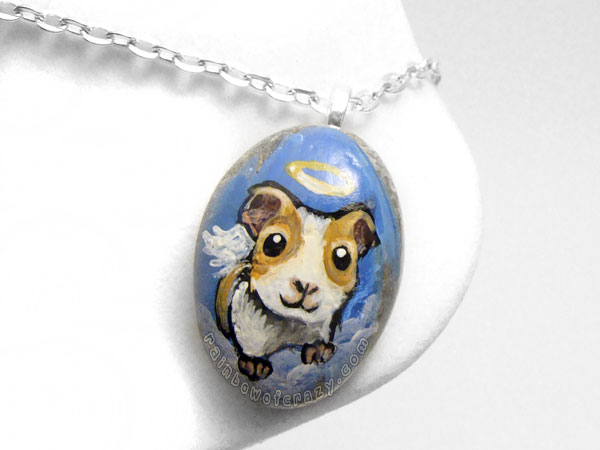 Guinea Pig Angel Pendant Necklace